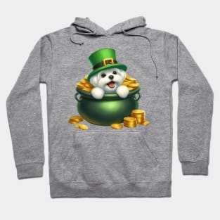 St Patricks Day Maltese Dog Hoodie